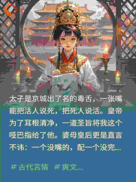 太子嘴贱气哭众臣，皇上罚娶哑女，皇后：这才叫绝配
