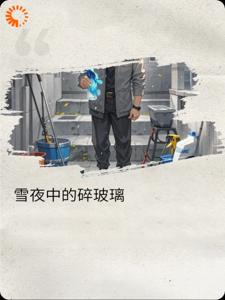 雪夜中的碎玻璃