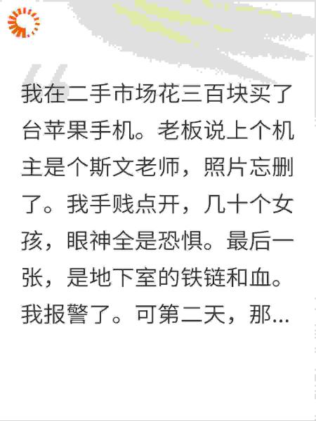 我买的二手手机，存着他杀人的证据