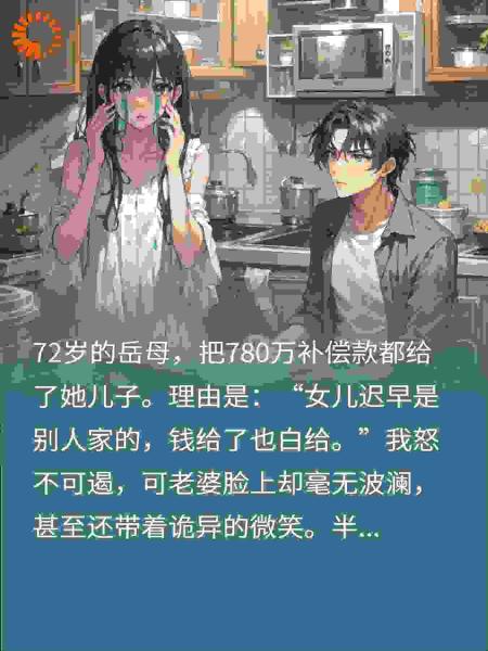780万补偿款全送小舅子，半年败光，岳母哭求我赏饭