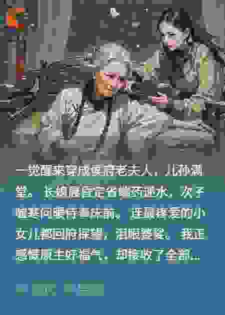 穿成病弱老太，儿孙个个想我死