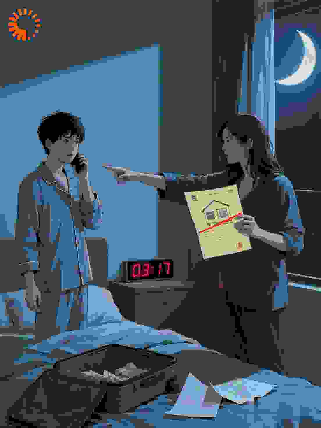 午夜三点，我的床上多了一个穿同款睡衣的女人…
